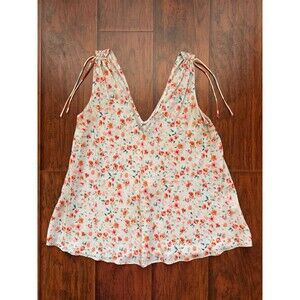 Amanda Uprichard 100%‎ Silk Tank Floral Romantic Soft Girly Feminine Flowy Sz XS
